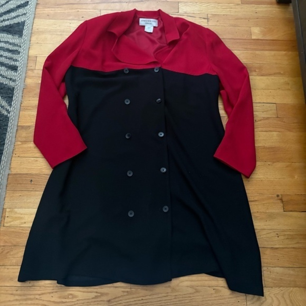 Jones New York Colorblock Tuxedo Dress Size 16w